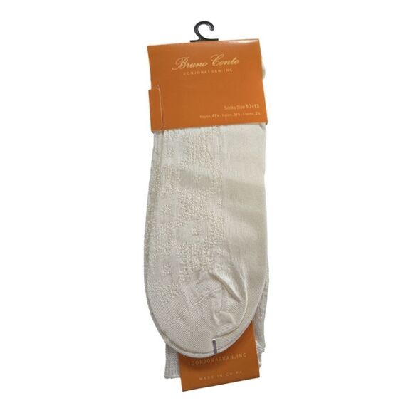 BRUNO  CONTE  MEN'S  IVORY SILKY  DRESS SOCK FASHION  COLORS. BCS2004. - Picture 2 of 4